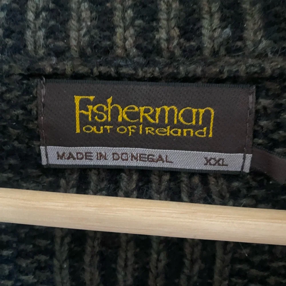 Fisherman Out Of Ireland Ribbed Sweater Men XXL Brown Virgin Wool Donegal - Picture 4 of 12